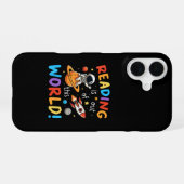 Lezen is uit de wereld van de ruimte iPhone 16 hoesje (Achterkant horizontaal)