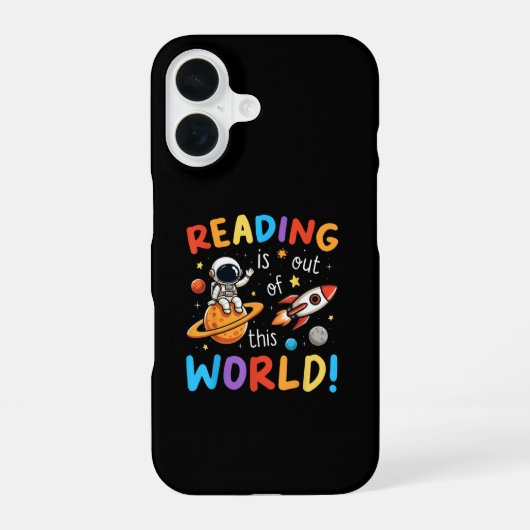 Lezen is uit de wereld van de ruimte iPhone 16 hoesje (Achterkant)