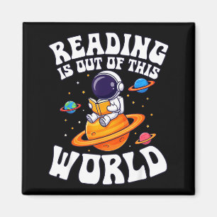 Lezen is uit deze wereld astronaut grappige boeken magneet