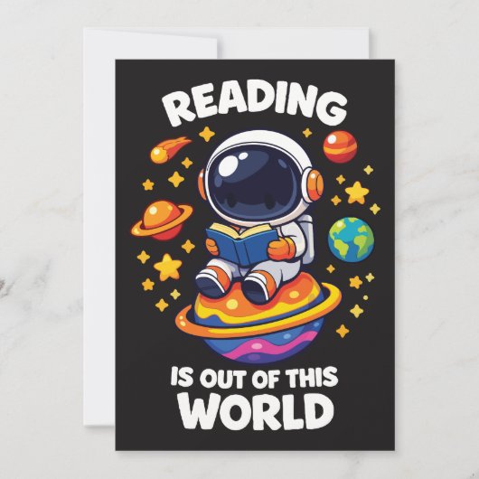 Lezen is uit deze wereld kaart (Voorkant)