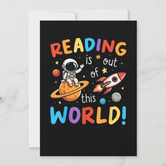 Lezen is uit deze wereld kaart (Voorkant)