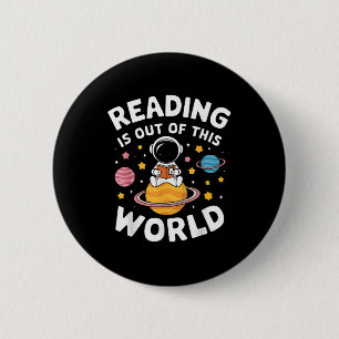 Lezen is uit deze wereld ronde button 5,7 cm
