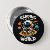 Lezen is uit deze wereld ronde button 7,6 cm (Voorkant /achterkant)