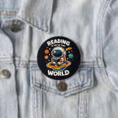 Lezen is uit deze wereld ronde button 7,6 cm (In situ)