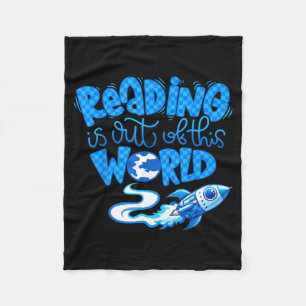 Lezen is uit deze wereld ruimte boeken liefhebber fleece deken