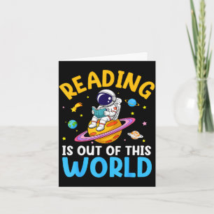 Lezen is uit deze wereld ruimte grappig lezen kaart