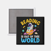 Lezen is uit deze wereld ruimte grappig lezen magneet (Voorkant / Achterkant)