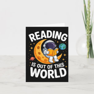 Lezen is uit deze wereld ruimte grappige boeken kaart