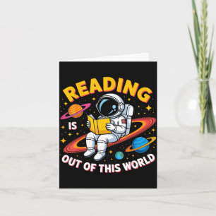 Lezen is uit deze wereld ruimte grappige boeken kaart