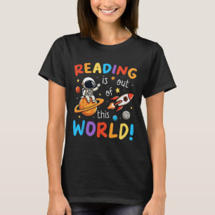 Lezen is uit deze wereld ruimte grappige boeken li t-shirt