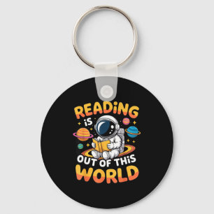 Lezen is uit deze wereld ruimte grappige boeken sleutelhanger