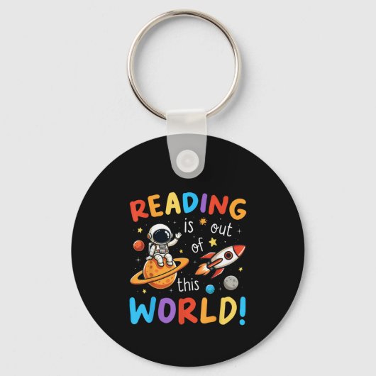 Lezen is uit deze wereld sleutelhanger (Voorkant)