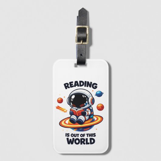 Lezen is uit een andere wereld bagagelabel (Voorkant (verticaal))