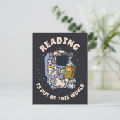Lezen is uit een andere wereld briefkaart (Staand voorkant)