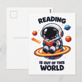 Lezen is uit een andere wereld briefkaart (Voorkant / Achterkant)