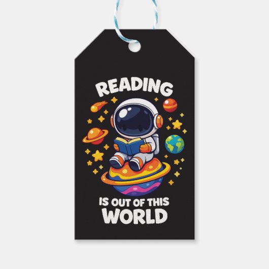 Lezen is uit een andere wereld cadeaulabel (Voorkant)