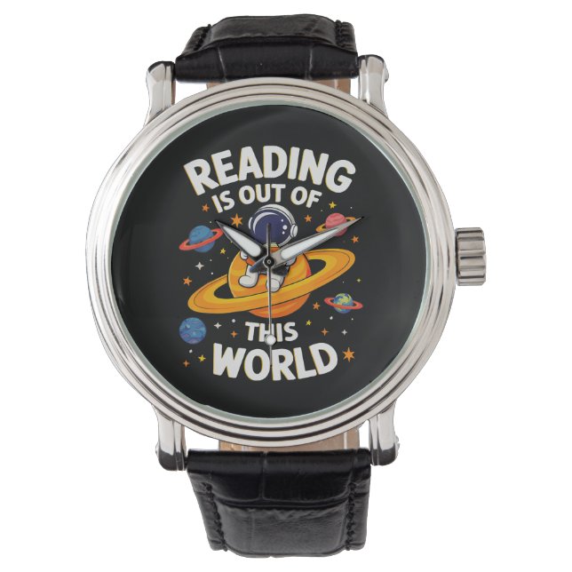 Lezen is uit een andere wereld horloge (Voorkant)