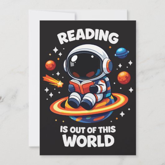 Lezen is uit een andere wereld kaart (Voorkant)