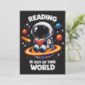 Lezen is uit een andere wereld kaart (Staand voorkant)