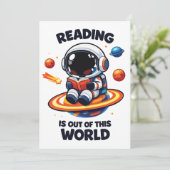 Lezen is uit een andere wereld kaart (Staand voorkant)