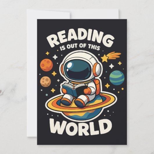 Lezen is uit een andere wereld kaart (Voorkant)