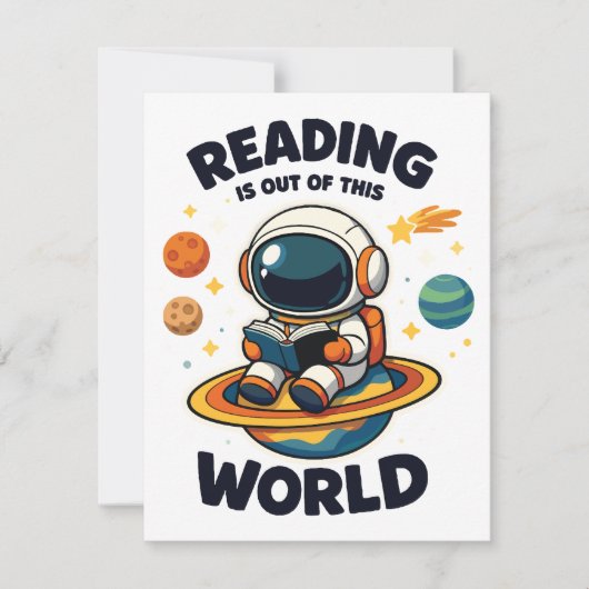 Lezen is uit een andere wereld kaart (Voorkant)