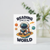 Lezen is uit een andere wereld kaart (Staand voorkant)