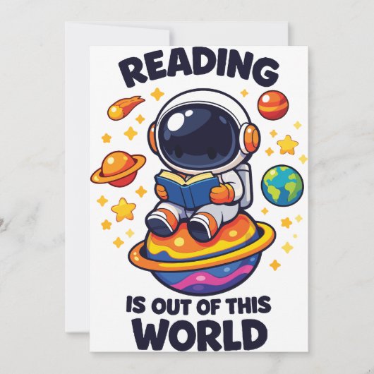 Lezen is uit een andere wereld kaart (Voorkant)