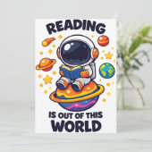 Lezen is uit een andere wereld kaart (Staand voorkant)