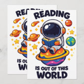 Lezen is uit een andere wereld kaart (Voorkant / Achterkant)