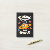 Lezen is uit een andere wereld post-it® notes (Op bureau)