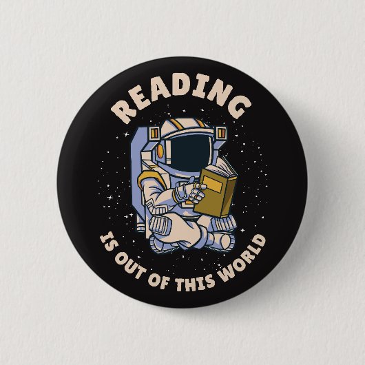 Lezen Is Uit Een Andere Wereld Ronde Button 5,7 Cm (Voorkant)