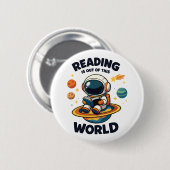 Lezen is uit een andere wereld ronde button 5,7 cm (Voorkant /achterkant)