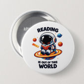 Lezen is uit een andere wereld ronde button 7,6 cm (Voorkant /achterkant)