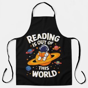 Lezen is uit een andere wereld schort