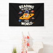 Lezen is uit een andere wereld spandoek (Insitu)