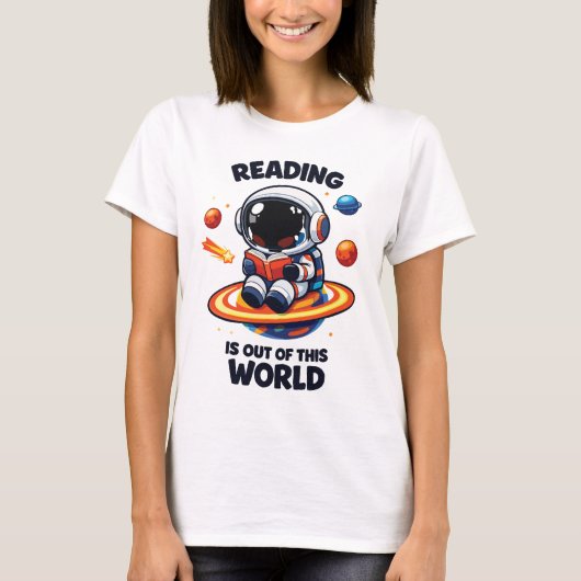 Lezen is uit een andere wereld t-shirt (Voorkant)