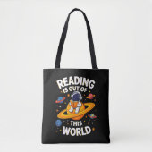Lezen is uit een andere wereld tote bag (Voorkant)
