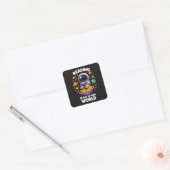 Lezen is uit een andere wereld vierkante sticker (Envelop)