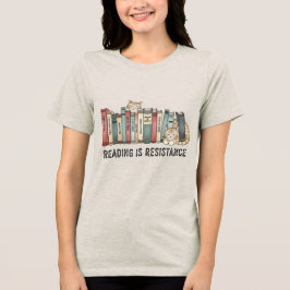 Lezen Is Verzet Kat & Boeken T-Shirt