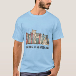 Lezen Is Verzet Kat & Boeken –T-Shirt T-shirt