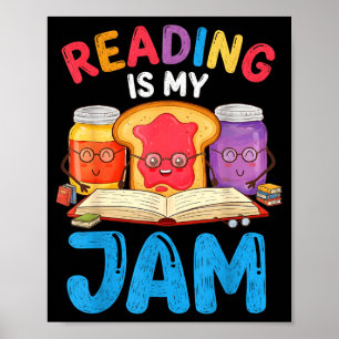 Lezen is vet grappig leuk om boeken te lezen meisj poster