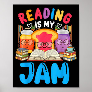 Lezen is vet leuk om boeken te lezen meisjes jonge poster