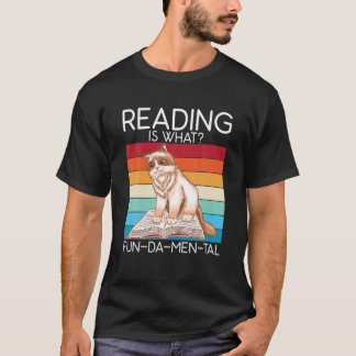 Lezen is wat de FUNDAMENTELE Boekomslag is T-shirt
