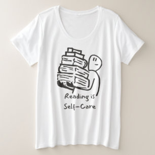 Lezen is zelfzorg plus maat vrouwen T-shirt