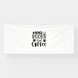 Lezen Kunst Honden Boeken En Koffie Spandoek