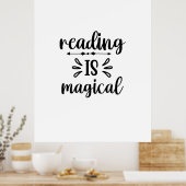 Lezen Kunst Lezen Is Magisch Poster (Keuken)
