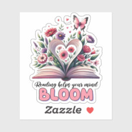 Lezen laat je geest bloeien sticker