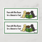 Lezen Labrador Puppies Bladwijzer Briefkaart (Achterkant)