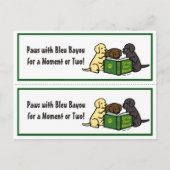 Lezen Labrador Puppies Bladwijzer Briefkaart (Voorkant)